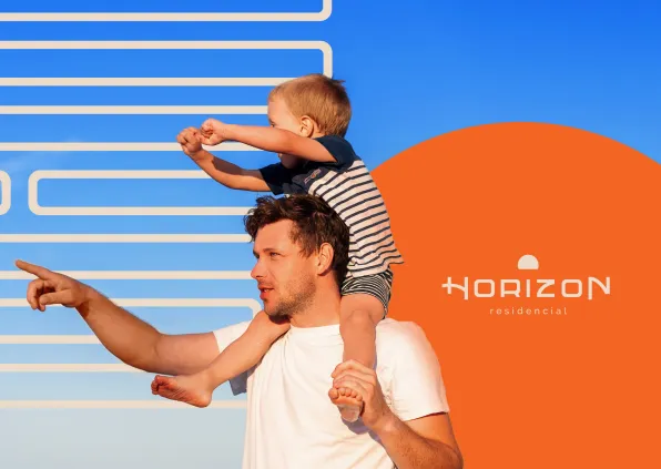 Pai e filho no horizon