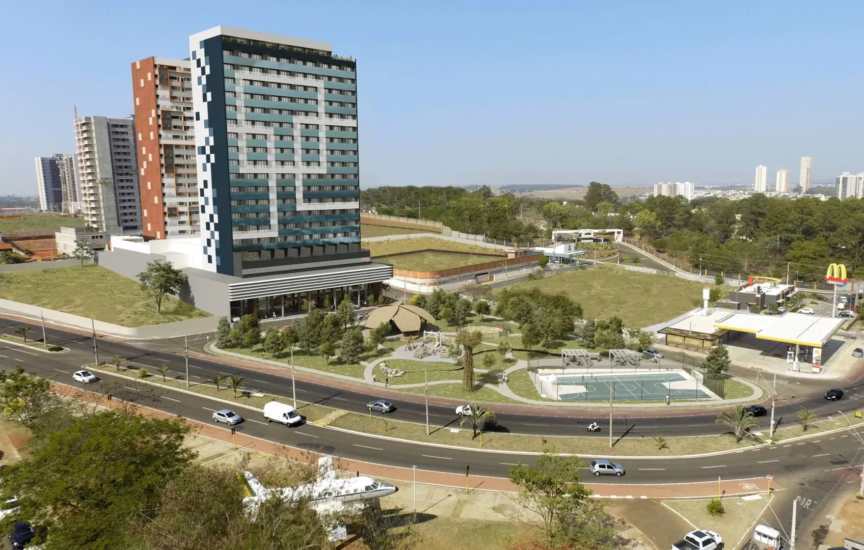 Fachada do empreendimento YVY Bauru