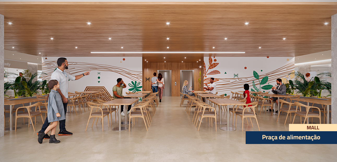 praça de alimentação