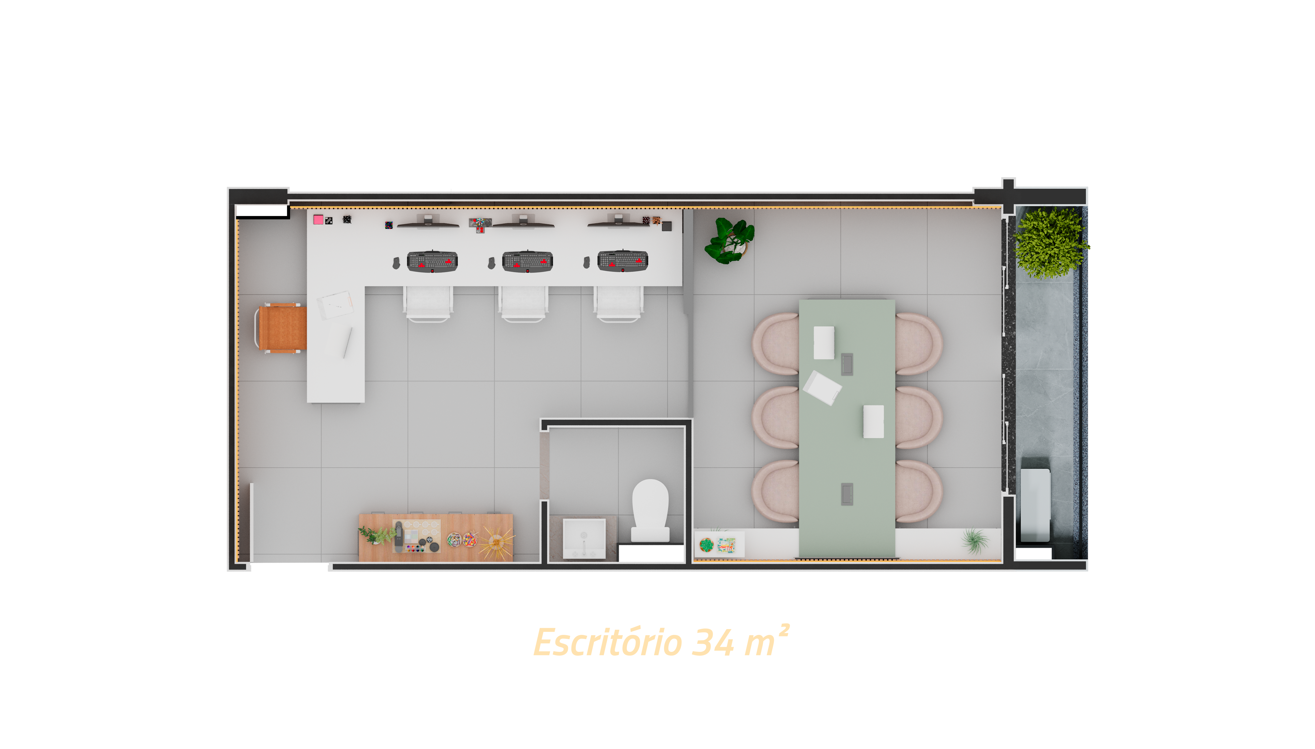 Escritório 34 m²