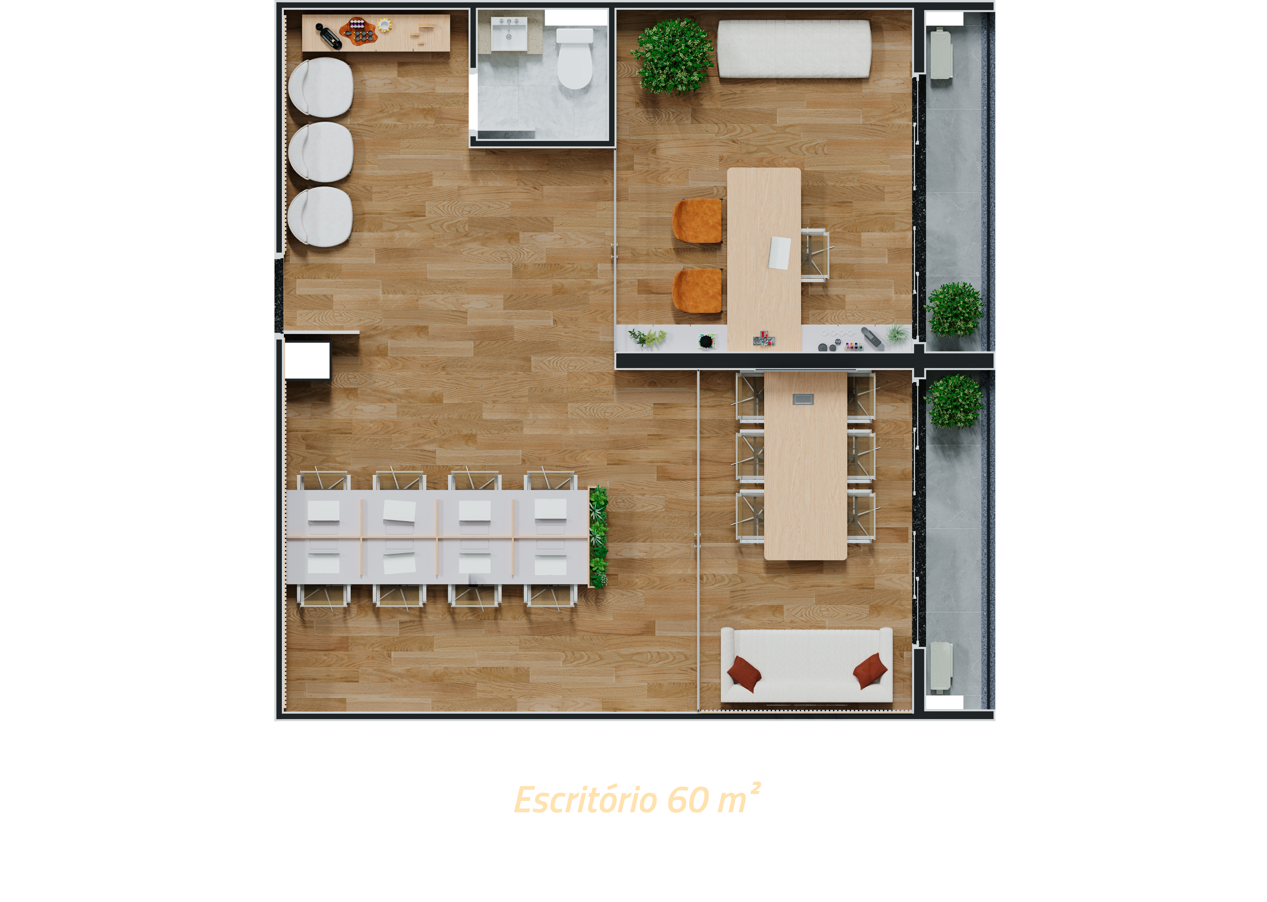 Escritório 60 m²