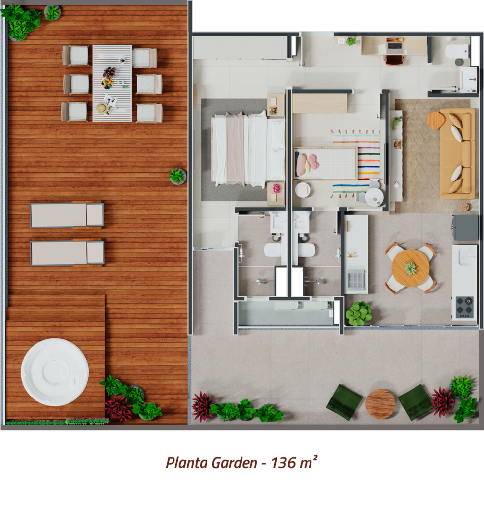 Planta Garden - 136 m