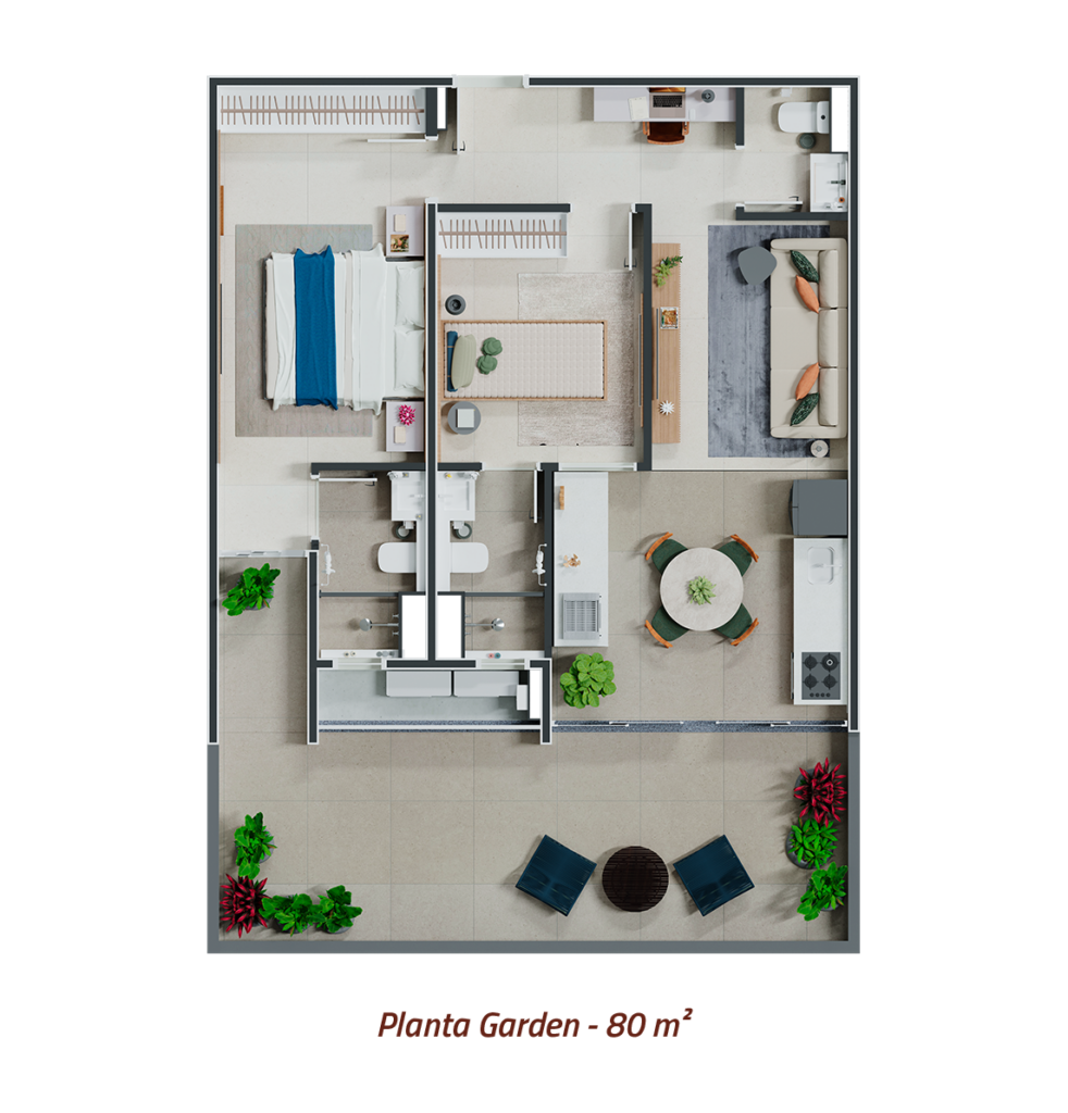 Planta Garden - 80 m